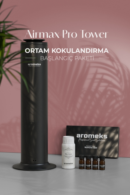 Airmax Pro Tower Geniş Alan Koku Makinesi + 100 ML Blue Stone(Numune Seti Dahil) - 1