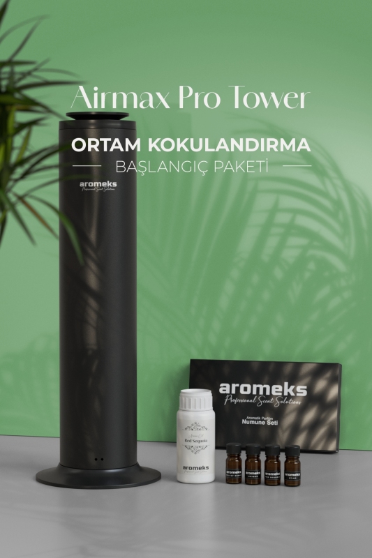 Airmax Pro Tower Geniş Alan Koku Makinesi + 100 ML Red Sequoia(Numune Seti Dahil) - 1