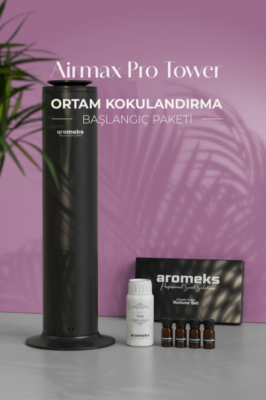 Airmax Pro Tower Geniş Alan Koku Makinesi + 100 ML Sting(Numune Seti Dahil) - 1